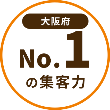 大阪府No.1の集客力